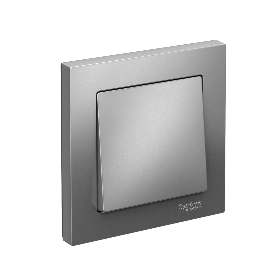 Systeme Electric AtlasDesign Сталь Выключатель 1-клавишный, сх.1, 10АХ, в сборе, быстрозажим. клем.