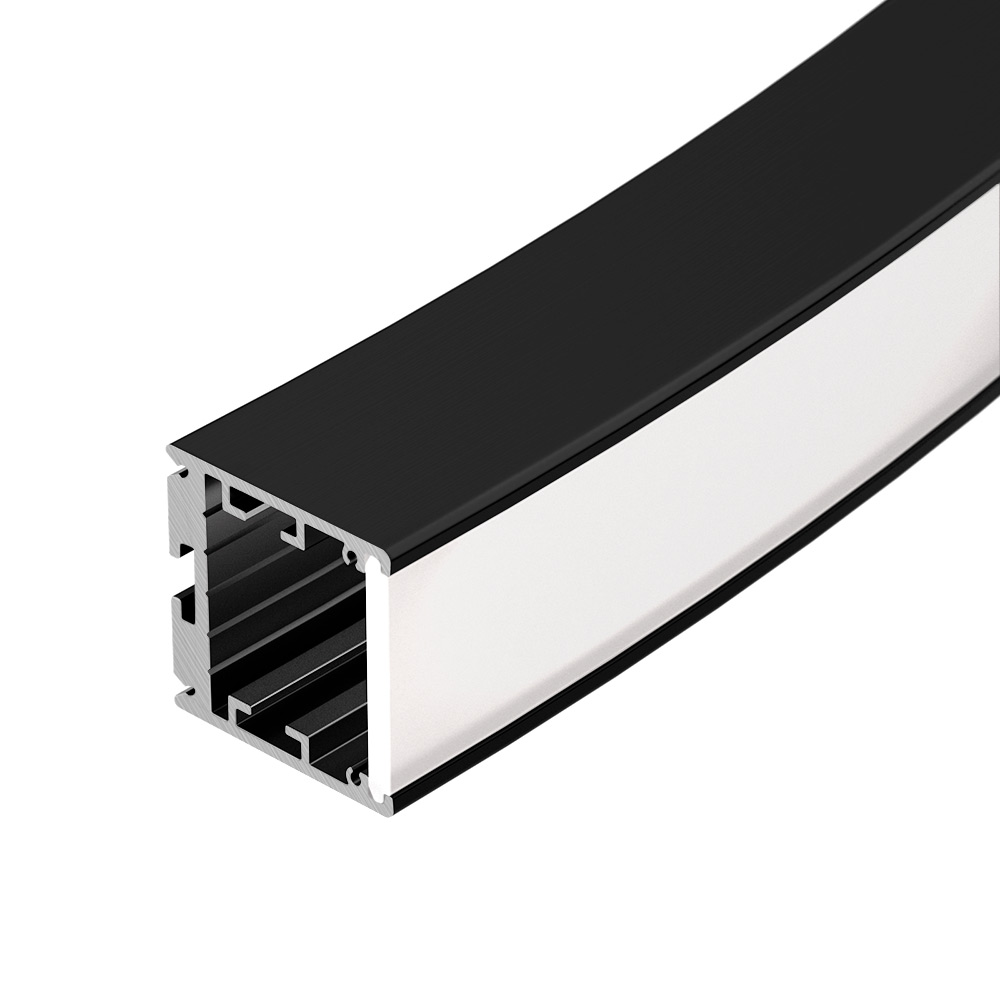 Профиль SL-ARC-3535-D320-W90 BLACK (260мм, дуга 1 из 4) (Алюминий)