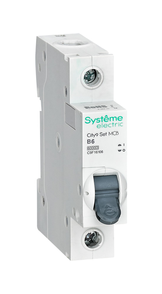 Systeme Electric City9 Set Автоматический выключатель (АВ) B 6А 1P 6kA 230В