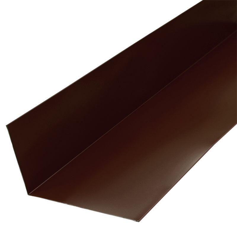 Планка примыкания верхняя Металлпрофиль Pe RAL 8017 250х147х2000мм шоколад