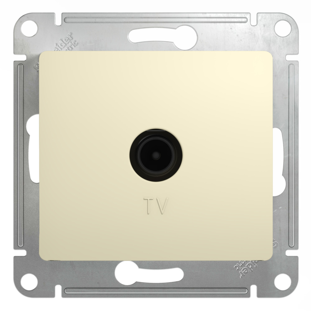 Systeme Electric Glossa TV Розетка проходная 4DB, механизм, бежевый