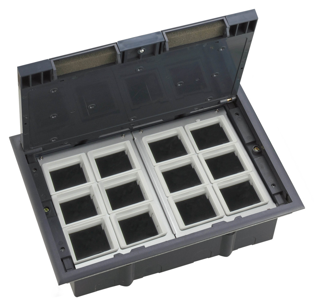 Systeme Elecrtic MultiDesk  Люк на 24 модулей IP40 для фальшпола с монтажной коробкой, тип MDK10