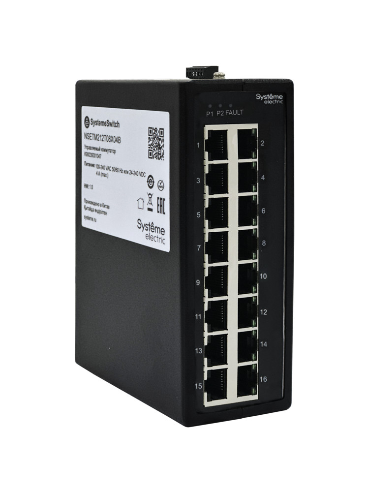 Systeme Electric Неуправляемый промышленный коммутатор Ethernet, 16x10/100BaseT