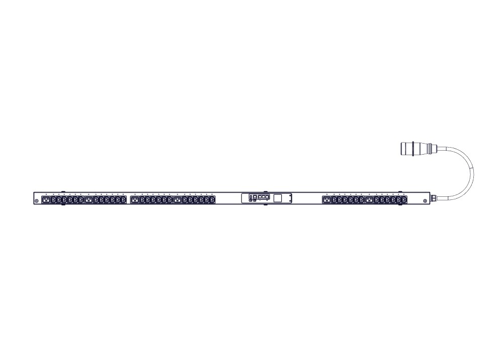 Systeme Electric БРП Uniprom, управляемый, 0U, 400В, 3Ф, 16A, 36xC13 6xC19, 3м кабель, IEC309