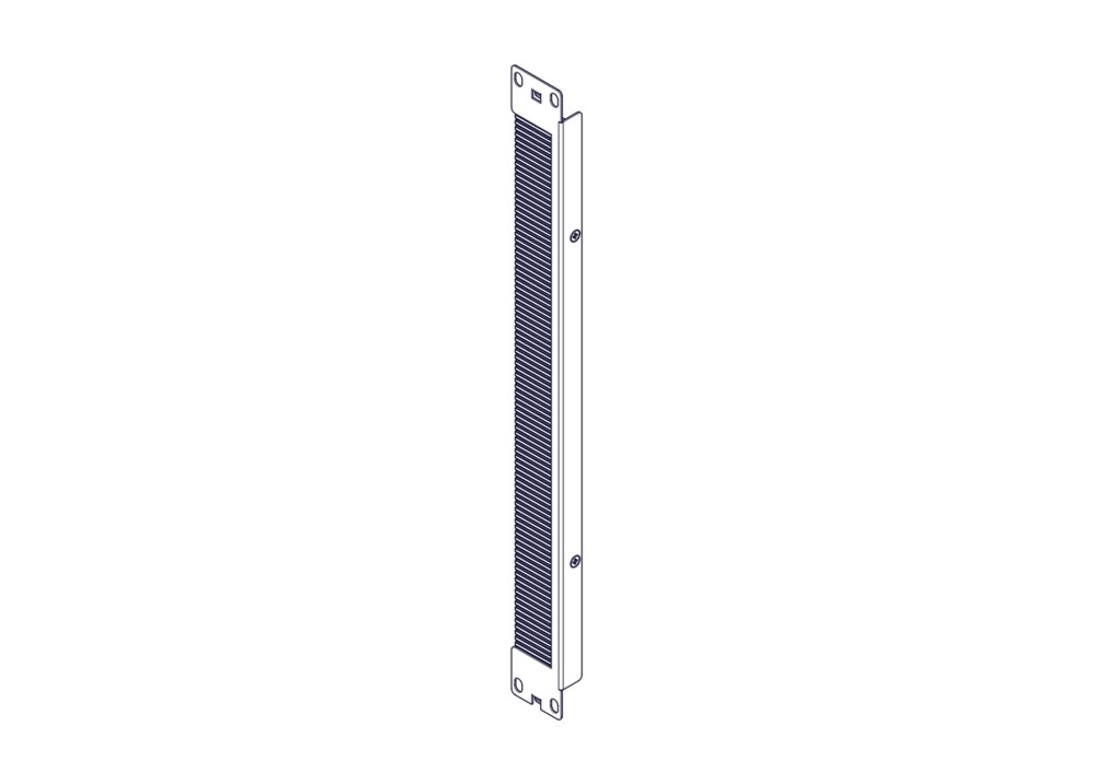 Systeme Electric Щеточный уплотнитель Systeme Electric, серия Uniprom, 1U, 2шт, черный