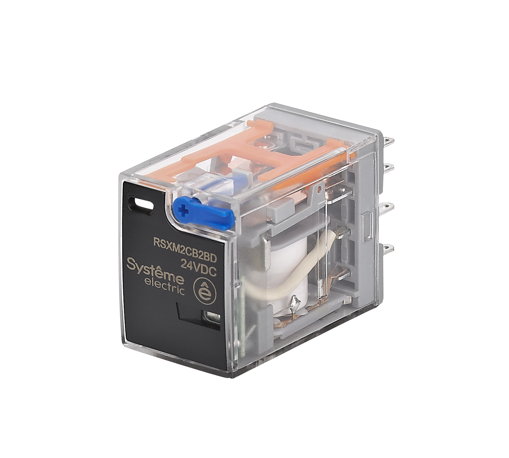 Systeme Electric Реле 10A 2CO 24VDC тест кнопка LED