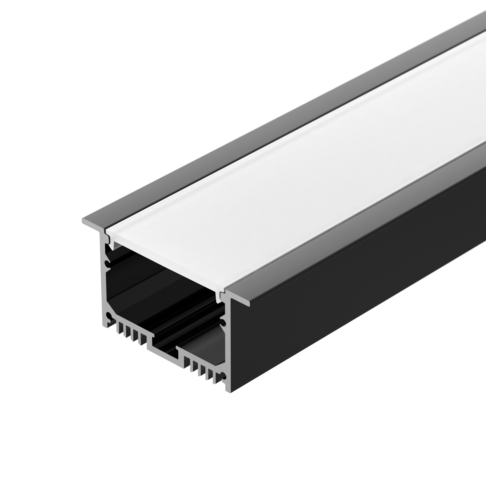 Arlight Профиль с экраном SL-LINIA62-F-2500 BLACK+OPAL (Алюминий)