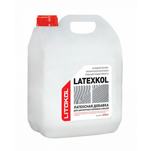 Латексная добавка Litokol LATEXKOL - м, белый, канистра 3,75 кг