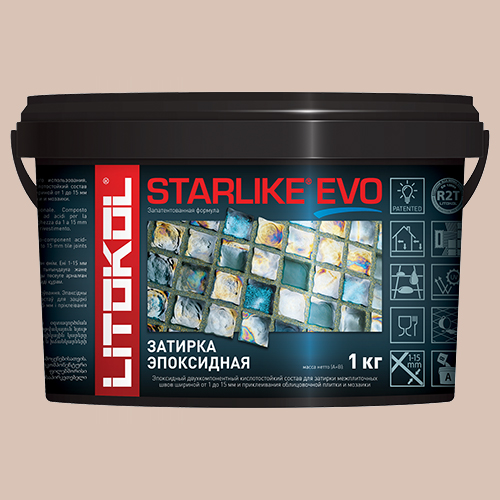 Эпоксидная затирка для плитки Litokol Starlike Evo S.500 Rosa Cipria, 1 кг