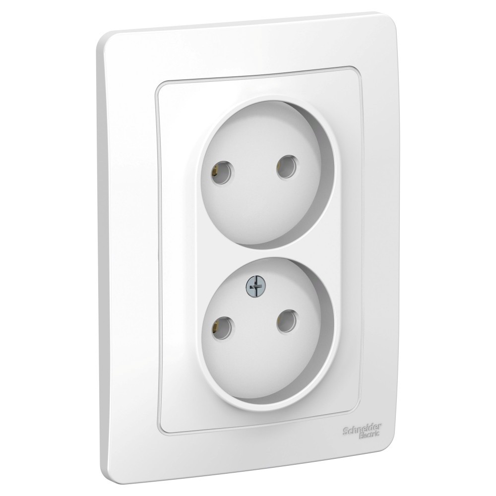 Systeme Electric Blanca внутр Бел Розетка 2-ая б/з без шторок, 16А, 250В