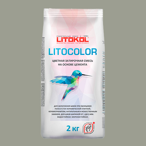 Затирка швов цементная Litokol Litocolor L.11 Серый, алюм.мешок 2 кг