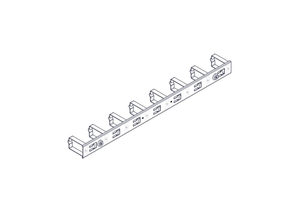 Systeme Electric Вертикальный кабельный организатор Uniprom, 2x8 колец, черный