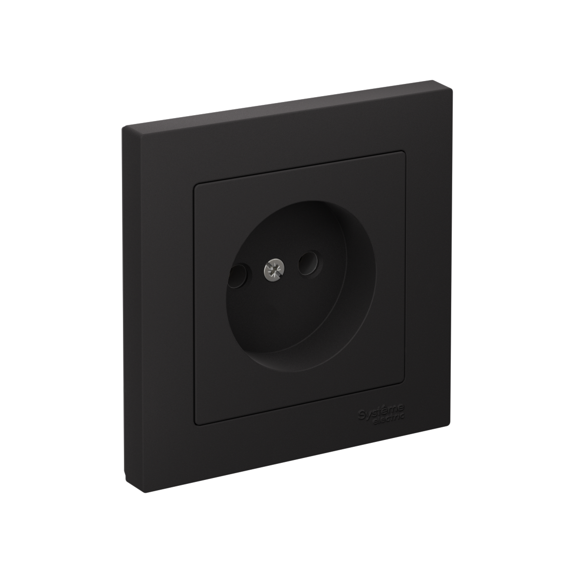 Systeme Electric AtlasDesign Карбон Розетка без заземления, 16А, в сборе, быстрозажим. клем.