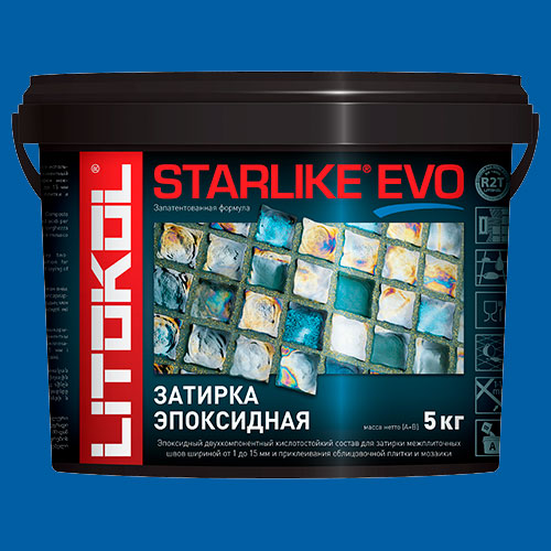 Затирка швов эпоксидная Litokol Starlike Evo S.350 Blu Zaffiro, 5 кг