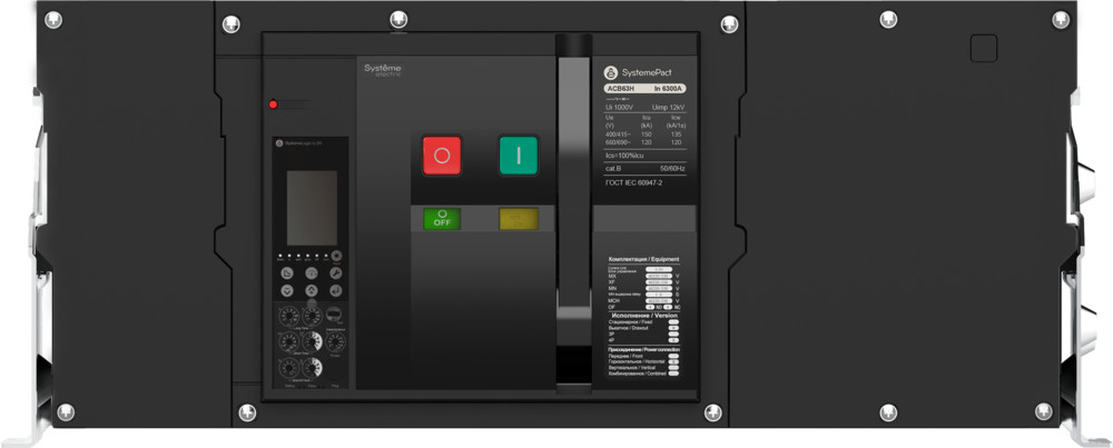 Systeme Electric SystemePact ACB Воздушный Автоматический выключатель 63H 4000A 3P 6.0H СТАЦ,ГП MCH+MX+XF AC230V
