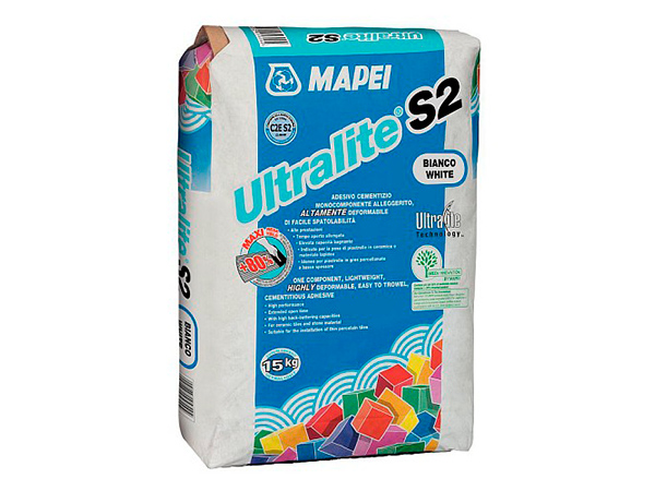 Клей для плитки Mapei Ultralite S2 (C2E S2) серый 15 кг