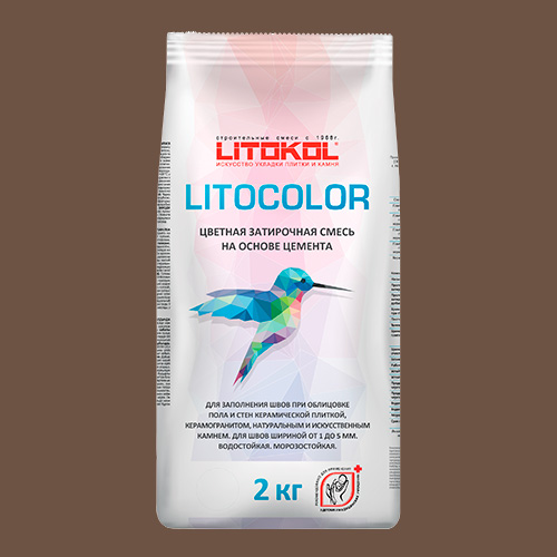 Затирка швов цементная Litokol Litocolor L.26 Какао, алюм.мешок 2 кг