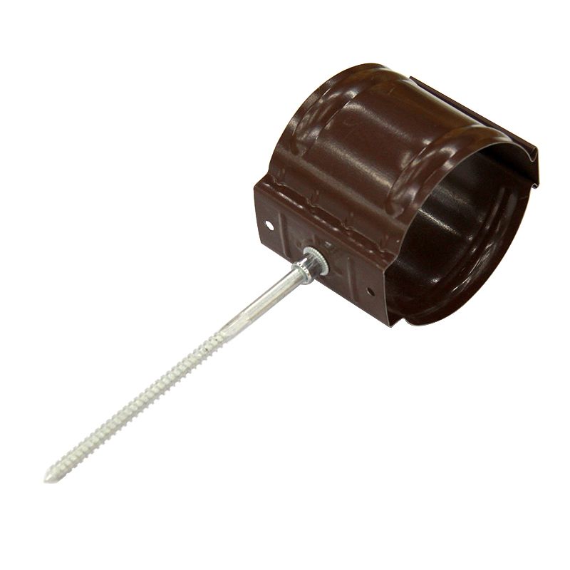 Держатель трубы O90 на кирпич (8017-0,6) шоколад GRANDSYSTEM