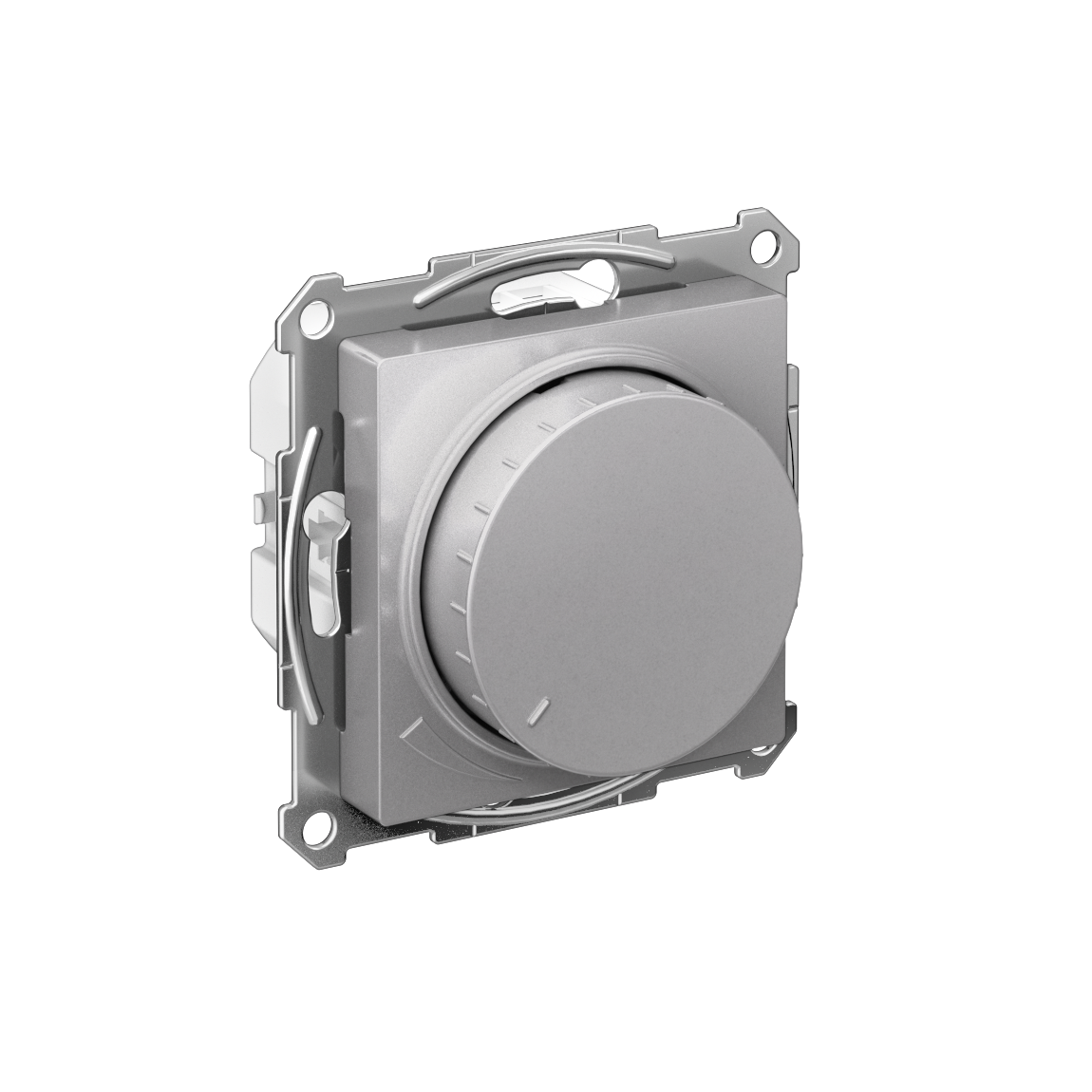 Systeme Electric AtlasDesign Алюминий Светорегулятор (диммер) повор-нажим, LED, RC, 400Вт, мех.