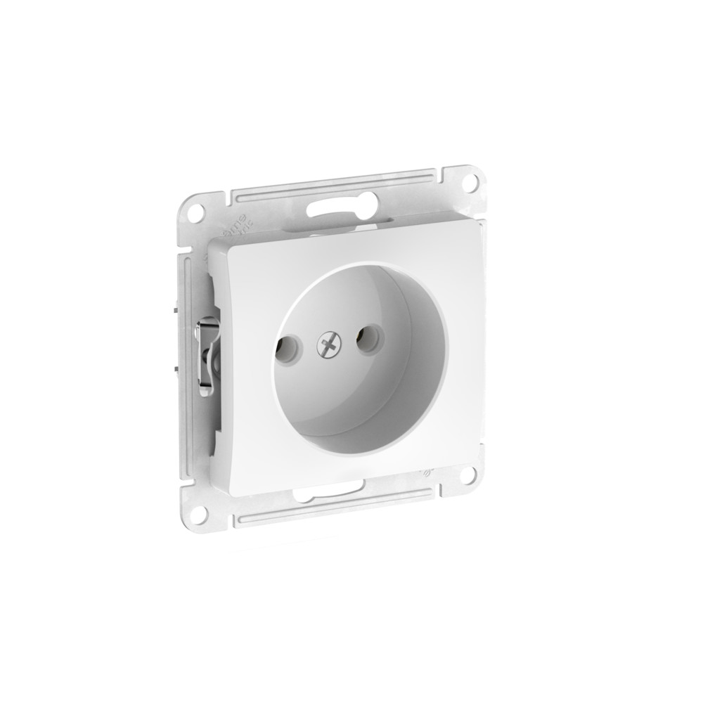 Systeme Electric Glossa Белый Розетка без заземления, 16А, мех., быстрозажим. клем.