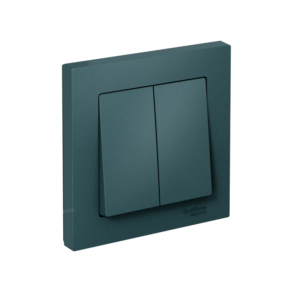 Systeme Electric AtlasDesign Изумруд Выключатель 2-клавишный, сх.6, 10АХ, в сборе, быстрозажим. клем.