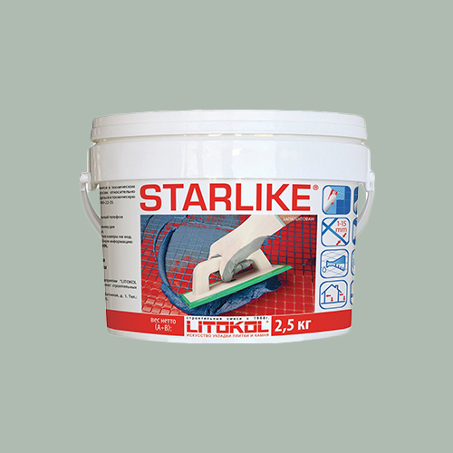 Эпоксидная затирка для плитки Litokol Starlike С.540 Verde Salvia (Зеленый шалфей), 2,5 кг