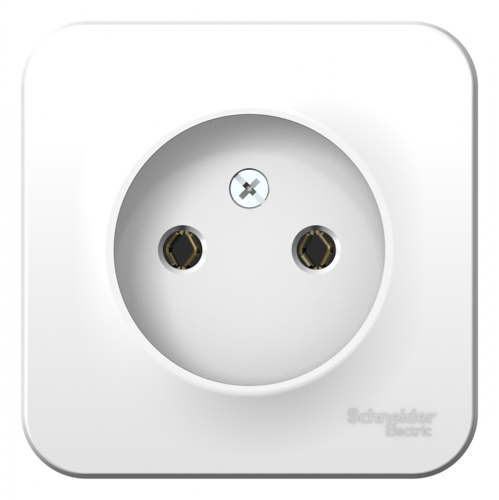Systeme Electric Blanca наруж Бел Розетка б/з без шторок 16А, 250В, монтажная пластина