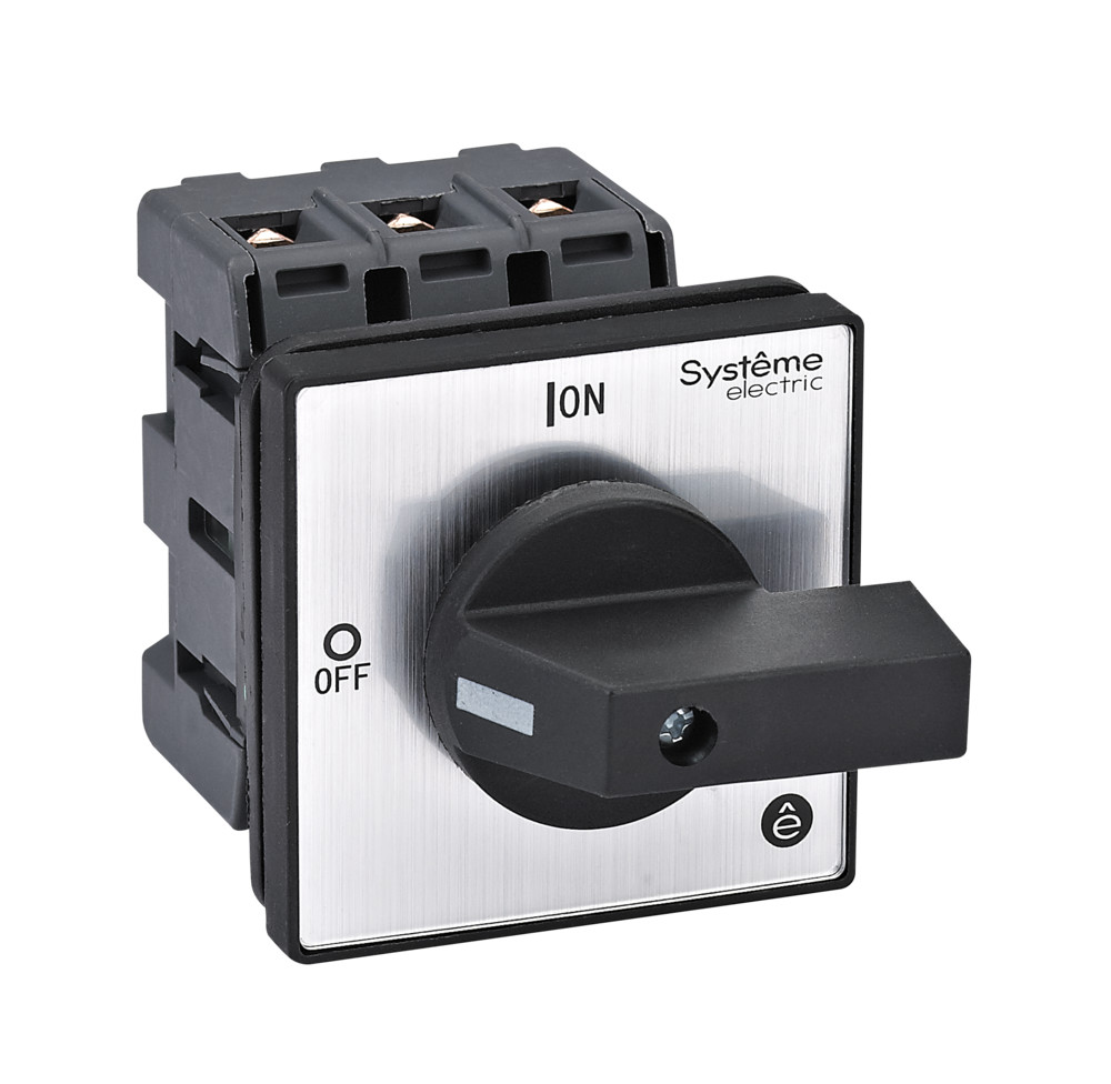 Systeme Electric SystemePact MSD  Выключатель-разъединитель 3P 63A IP20 с чёрной рукояткой на дверцу 4 винтами