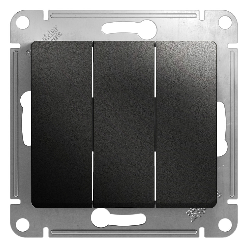 Systeme Electric Glossa Антрацит Выключатель 3-клавишный сх.3, 10AX