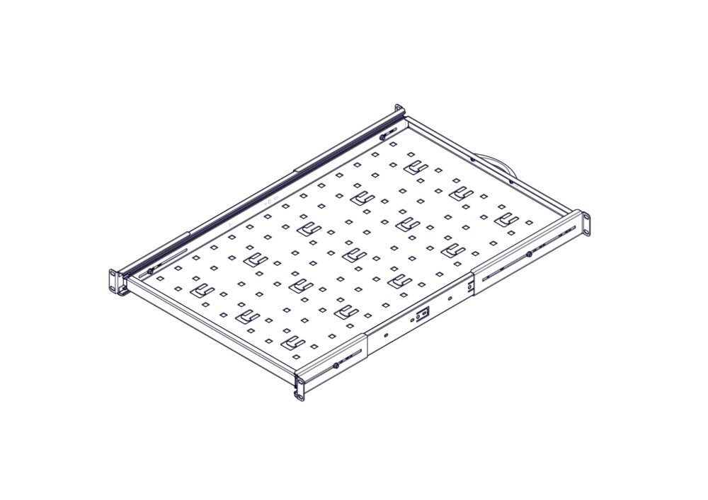 Systeme Electric Выдвижная полка Systeme Electric, серия Uniprom, 1U, 650мм, до 45кг