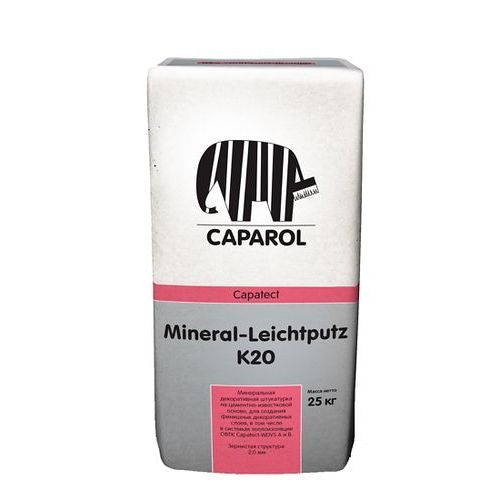 Декоративная штукатурка Capatect Mineral-Leichtputz K20 / Минерал Ляйхтпутц К20, 25 кг