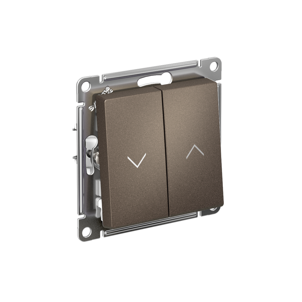Systeme Electric AtlasDesign Мокко Выключатель 2-клавишный жалюзи, 10А, механизм