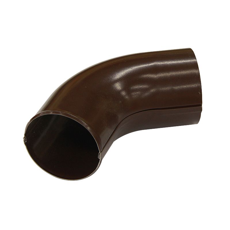 Колено сливное O90, 60 гр.(RAL 8017-0,6) шоколад GRANDSYSTEM