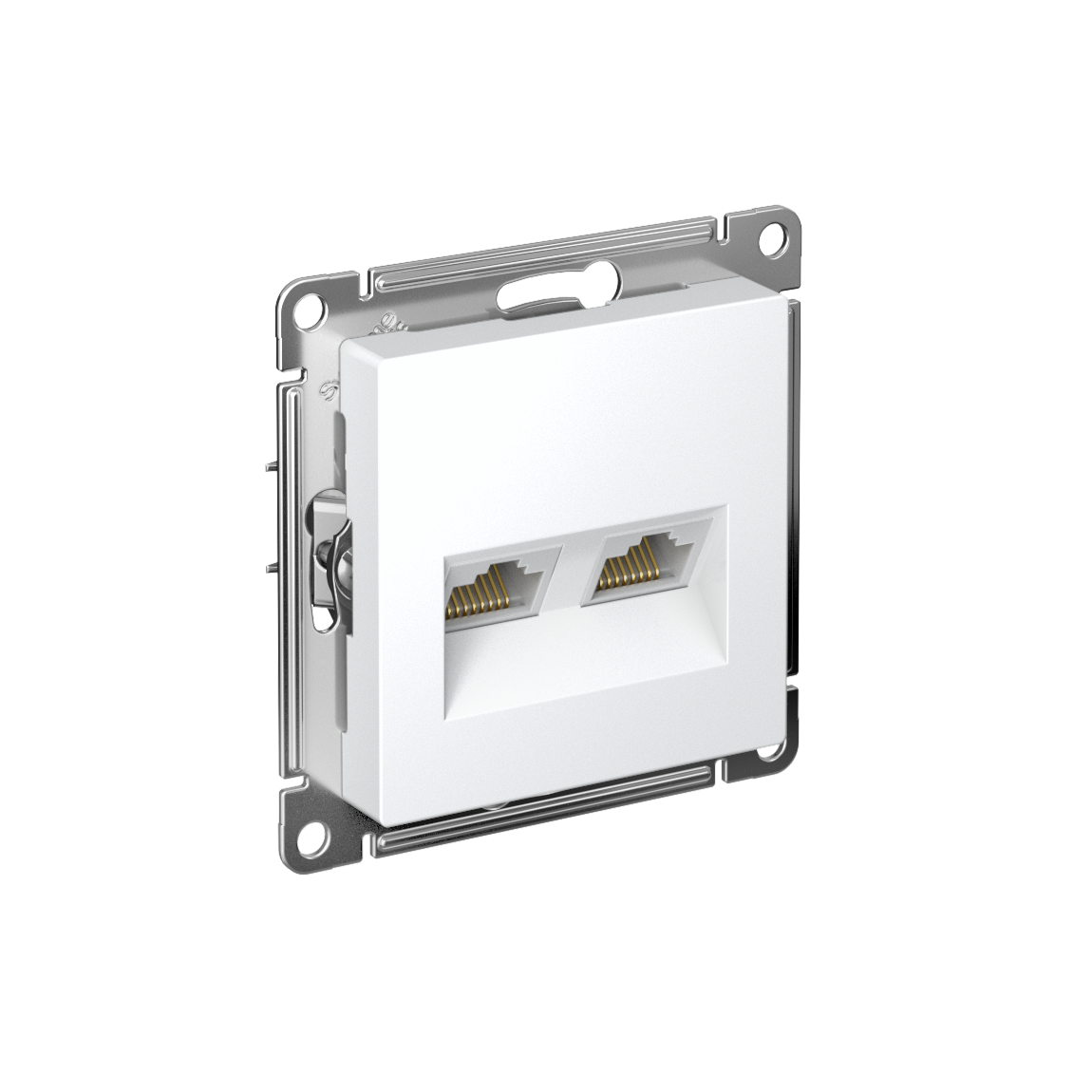 Systeme Electric AtlasDesign Лотос Розетка двойная компьютерная RJ45+RJ45, кат.5Е, механизм