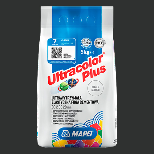 Затирка швов цементная Mapei Ultracolor Plus №120 Черный 5кг