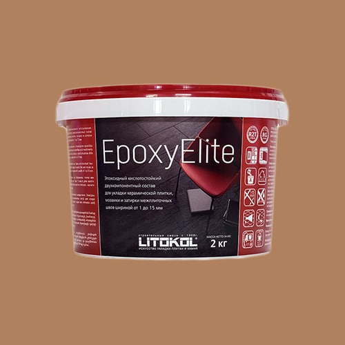 Эпоксидная затирка для плитки Litokol EpoxyElite E.11 Лесной орех , ведро 2 кг