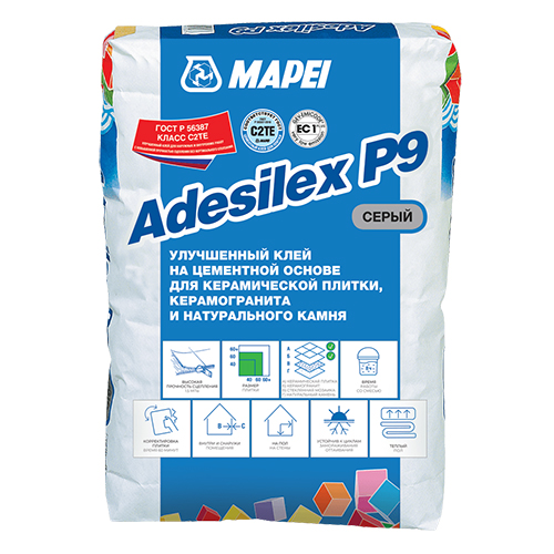Клей для плитки Mapei Adesilex P9 (С2ТЕ) белый 25кг