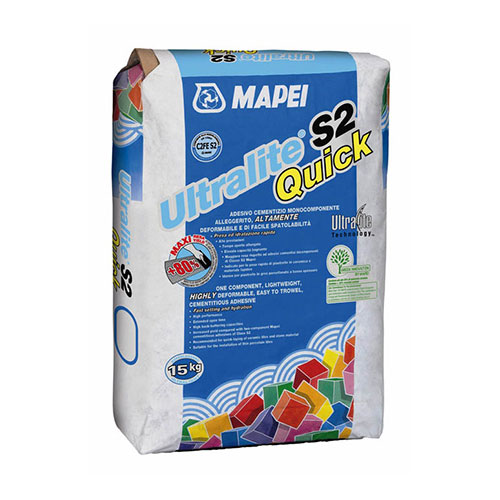 Клей для плитки Mapei Ultralite S2 QUICK (C2FE S2) серый 15кг