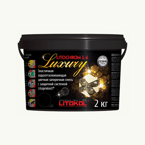 Затирка швов цементная Litokol Litochrom 1-6 Luxury C.00 белый, ведро 2 кг