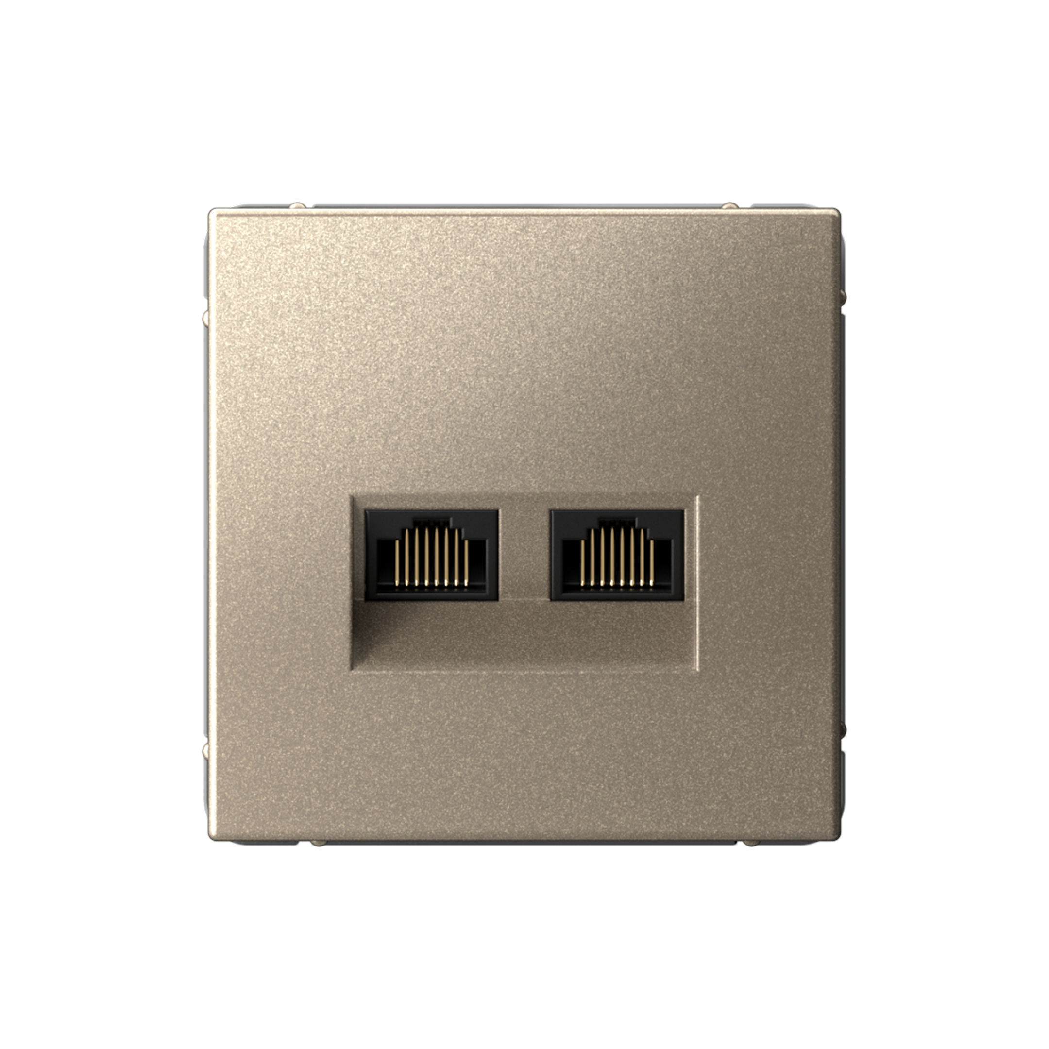 Systeme Electric ArtGallery Шампань Розетка двойная компьютерная RJ45+RJ45, кат. 5е, механизм