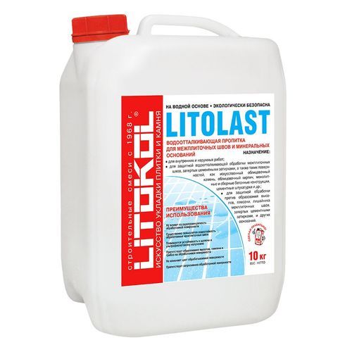 Пропитка водоотталкивающая Litokol Litolast белый, канистра 10 кг