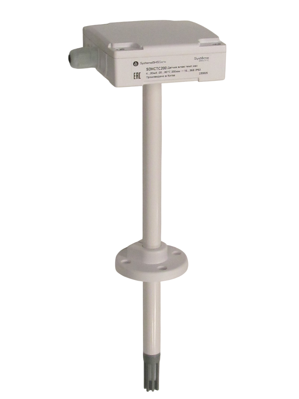 Systeme Electric Датчик влажности и температуры канальный, 4…20мА -20…80°С 4…20мА 283мм(40…265мм ) =15…35В