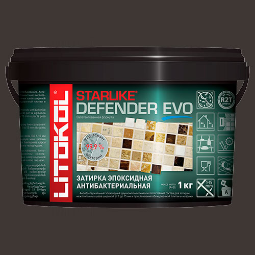 Эпоксидная затирка для плитки Litokol Starlike Defender EVO S.235 CAFFE, 1 кг