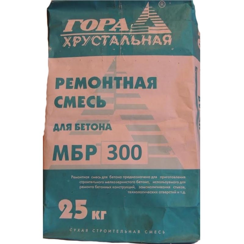Ремонтная смесь для бетона Гора Хрустальная МБР-300, 25 кг
