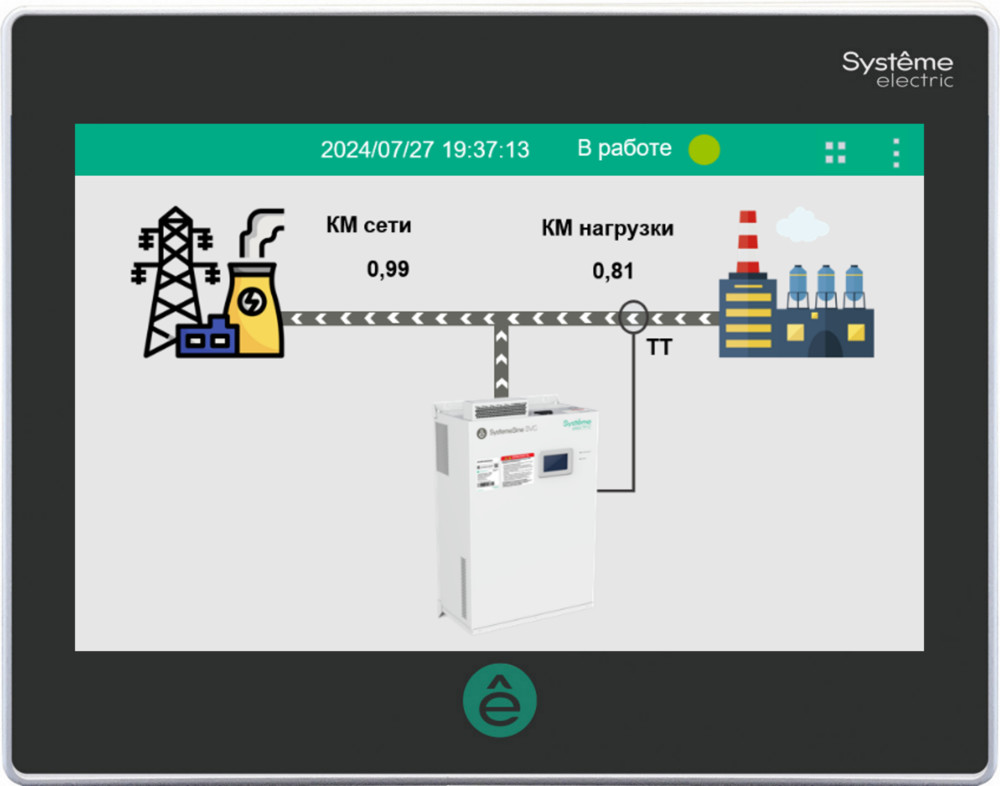 Systeme Electric Выносной 7-дюймовый ЖК дисплей для статического генератора реактивной мощности