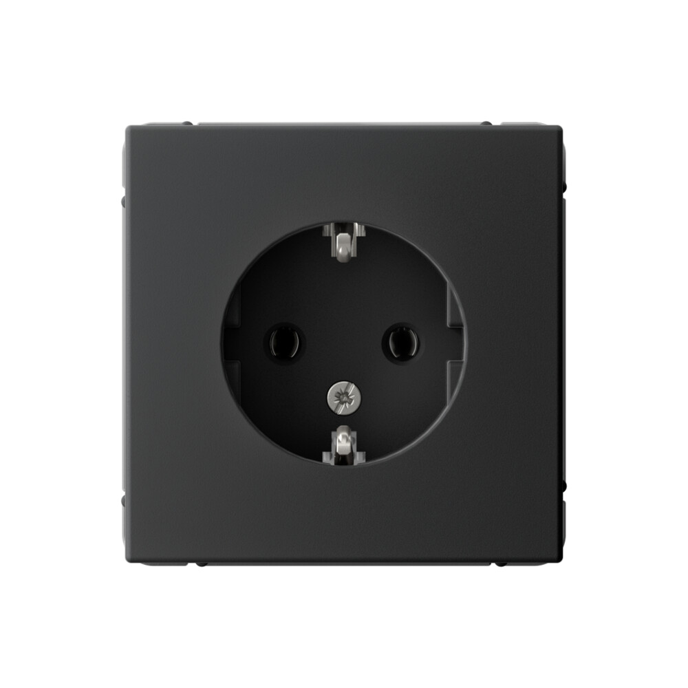 Systeme Electric ArtGallery Карбон Розетка с заземлением, 16А, механизм