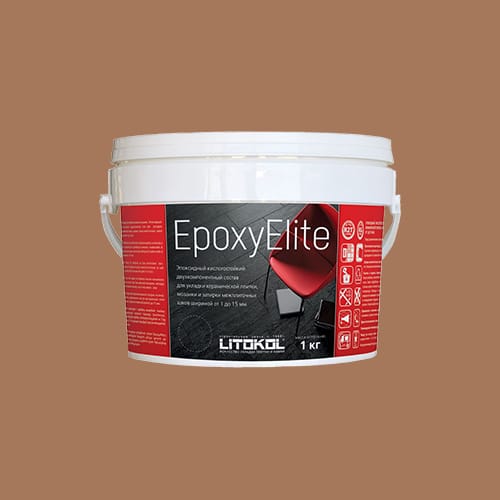 Эпоксидная затирка для плитки Litokol EpoxyElite E.11 Лесной орех , ведро 1 кг