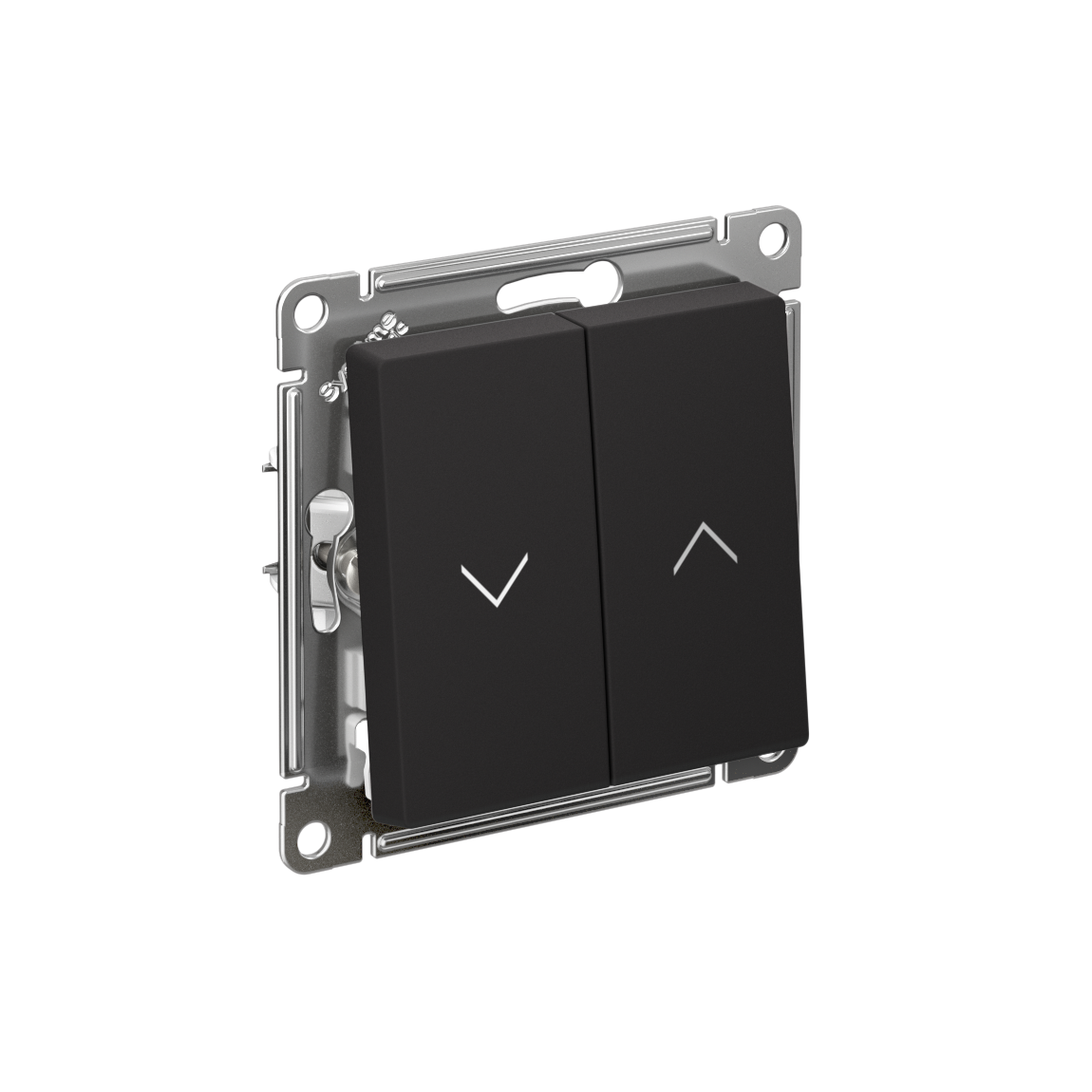 Systeme Electric AtlasDesign Карбон Выключатель 2-клавишный для жалюзи, 2х сх.4, 10А, мех.