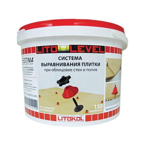 Система выравнивания плитки Litokol LITOLEVEL Комплект (ведро 150 шт)