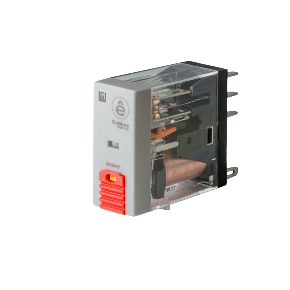 Systeme Electric Реле 8A 2CO 48VAC тест кнопка LED